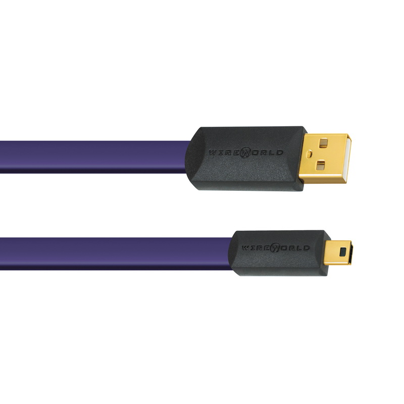 Wireworld Ultraviolet 7 USB 2.0 A to Mini B Flat Cable 1.0m